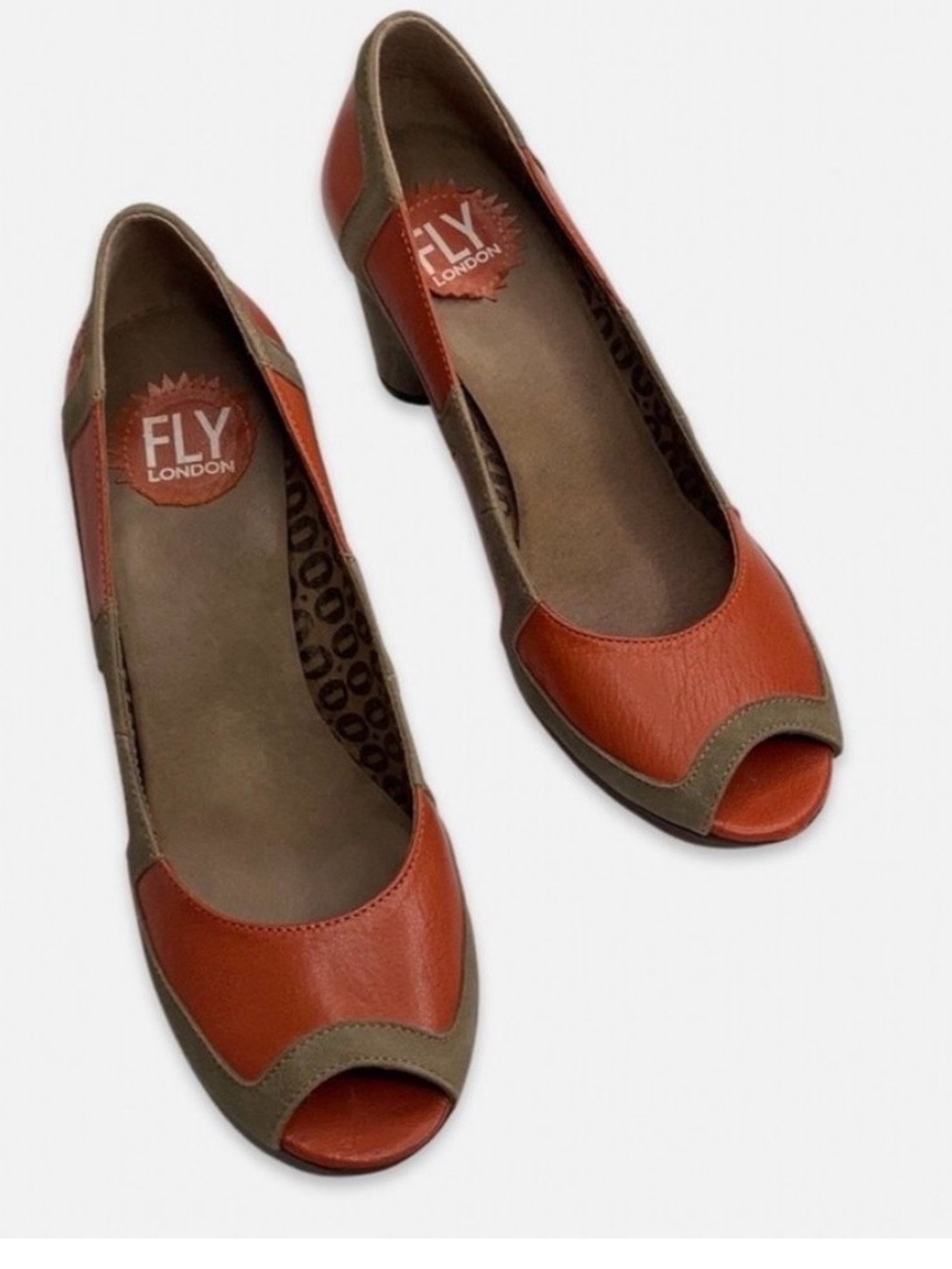 FLY LONDON peep toe wedges